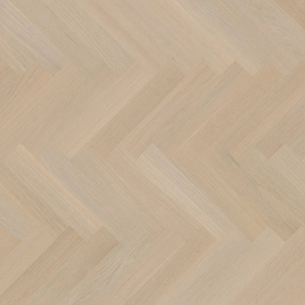 Powder White Herringbone