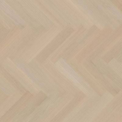 Powder White Herringbone